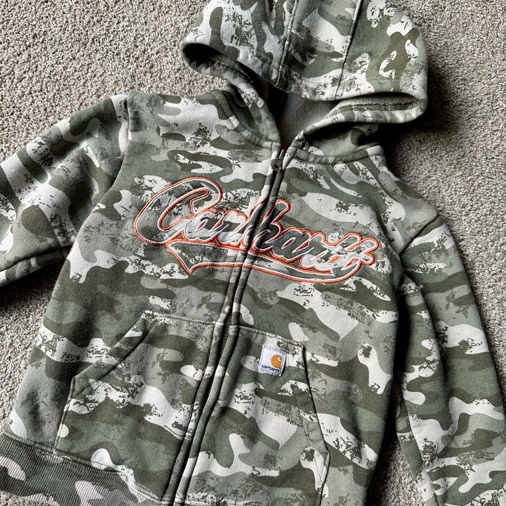 Carhartt Toddler Green Camo Hoodie - Picture 2 of 7